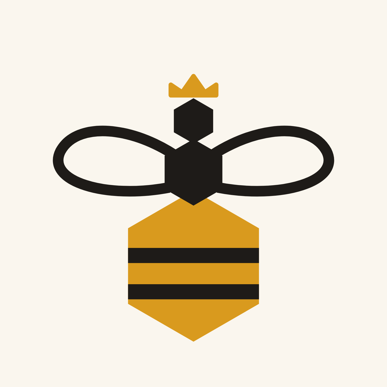 Queeny Bee, the crowned hex bee mark of the QueenyBee Project